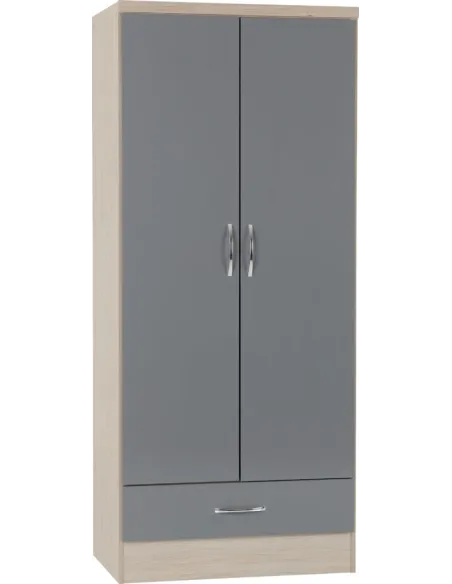 Nevada 2 Door 1 Drawer Wardrobe Bedroom | Murphy Furniture