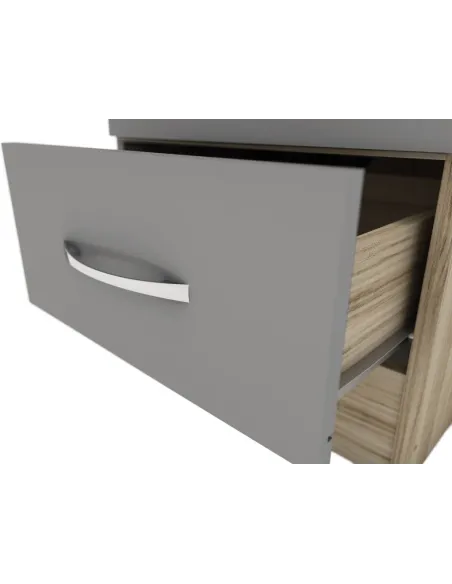 Nevada 1 Door 1 Drawer Wardrobe - Grey G | Murphy Furniture