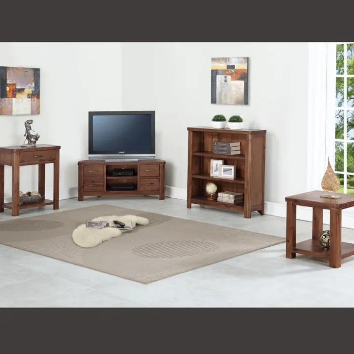Andorra Low Bookcase - Acacia | Murphy Furniture