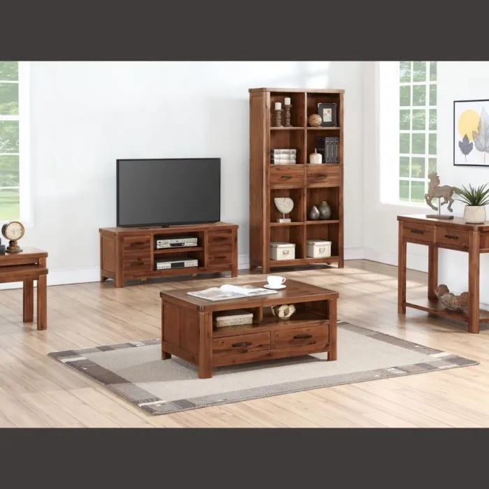 Andorra Straight TV Unit - Acacia | Murphy Furniture