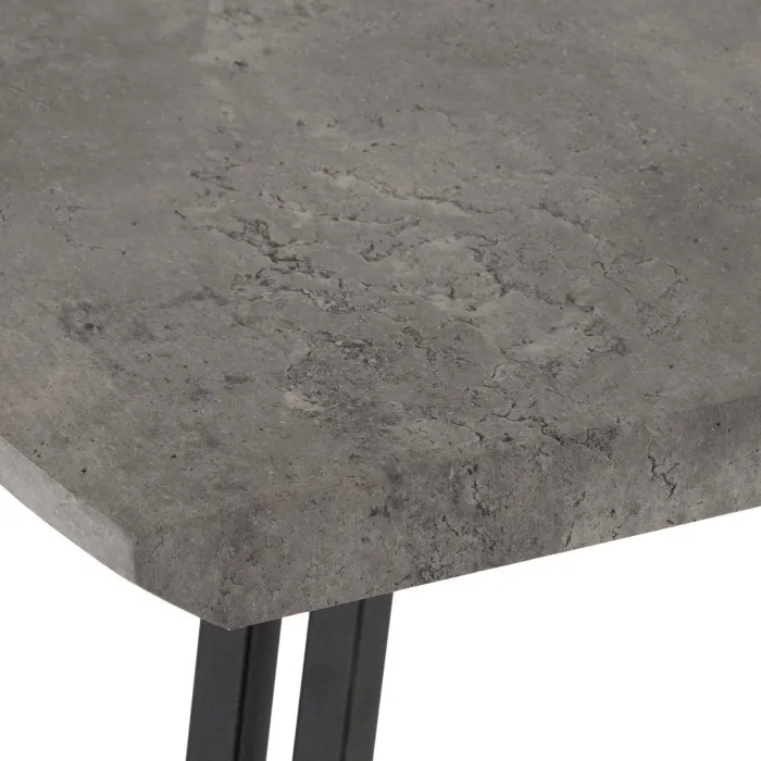 Quebec Wave Edge Dining Table - Concrete | Murphy Furniture