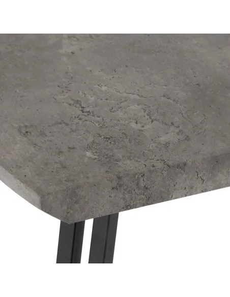 Quebec Wave Edge Dining Table - Concrete | Murphy Furniture