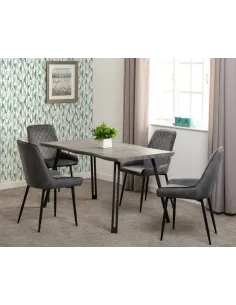 Quebec Wave Edge Dining Table - Concrete | Murphy Furniture