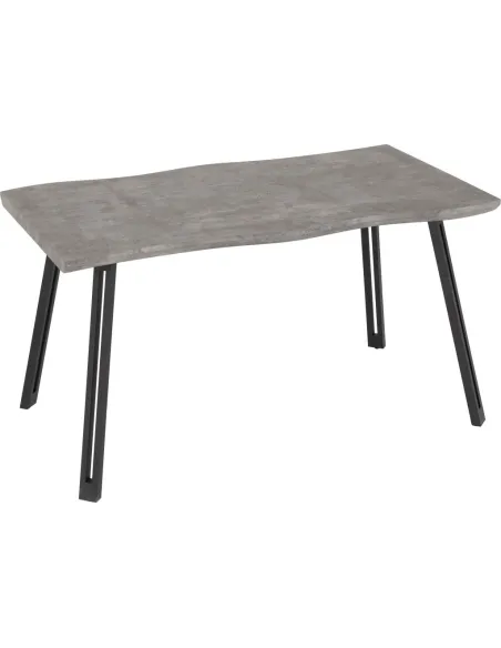 Quebec Wave Edge Dining Table - Concrete | Murphy Furniture