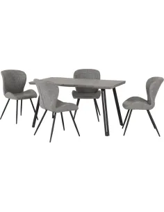 Quebec Wave Edge Dining Set (x4 Chairs) | Murphy Furniture 2