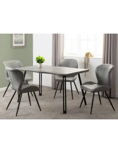 Quebec Wave Edge Dining Set (x4 Chairs) | Murphy Furniture