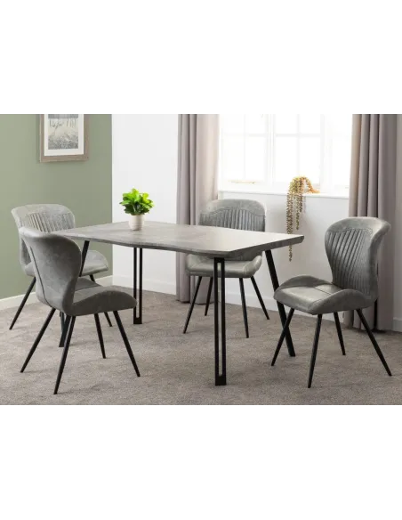 Quebec Wave Edge Dining Set (x4 Chairs) | Murphy Furniture