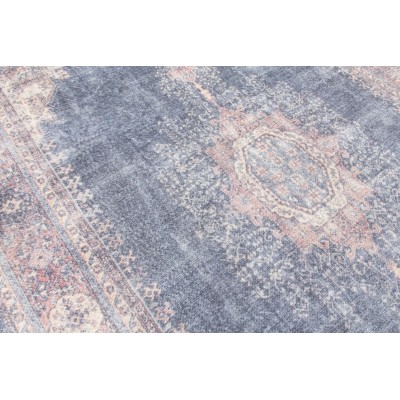 Modena Hamadan Rug - Distressed Navy/Pink | Murphy Furniture