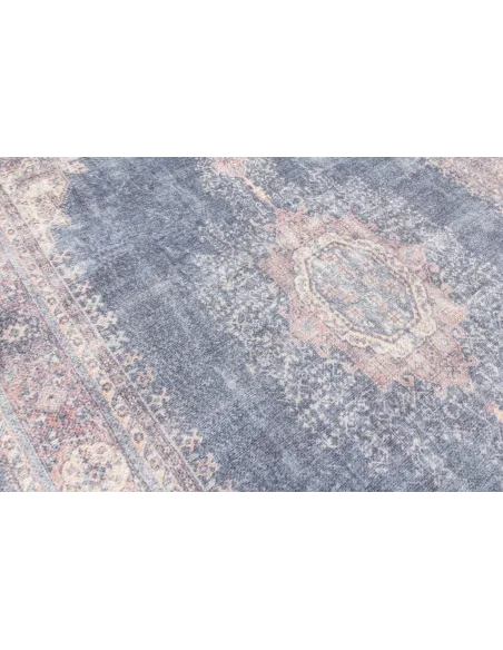 Modena Hamadan Rug - Distressed Navy/Pink | Murphy Furniture