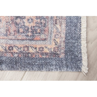 Modena Hamadan Rug - Distressed Navy/Pink | Murphy Furniture