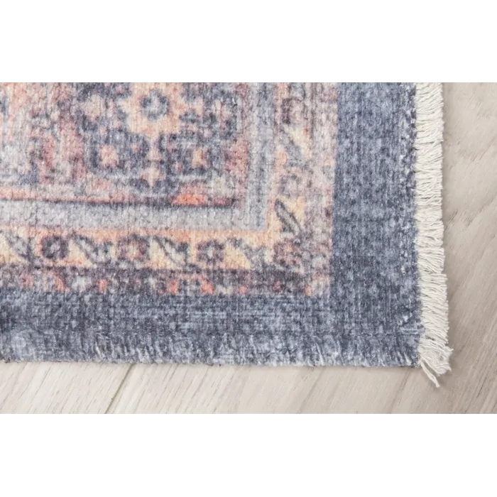 Modena Hamadan Rug - Distressed Navy/Pink | Murphy Furniture