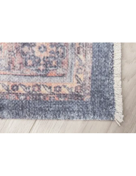 Modena Hamadan Rug - Distressed Navy/Pink | Murphy Furniture