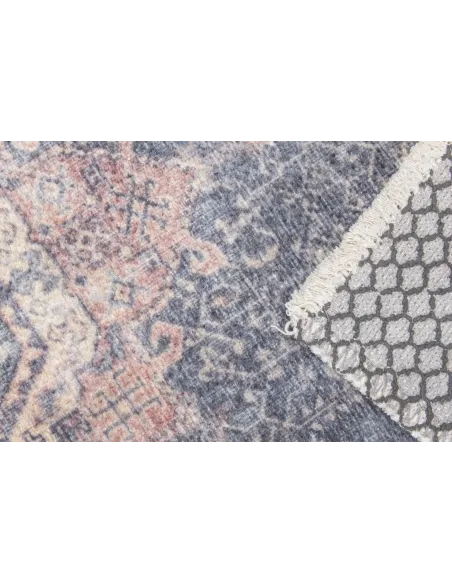 Modena Hamadan Rug - Distressed Navy/Pink | Murphy Furniture