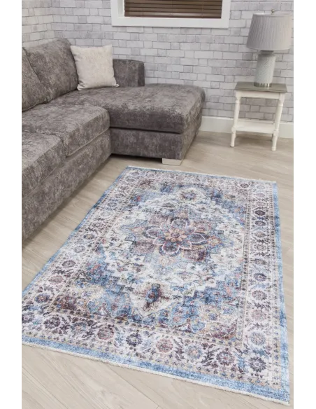 Modena Vita Rug - Blue Cream | Murphy Furniture