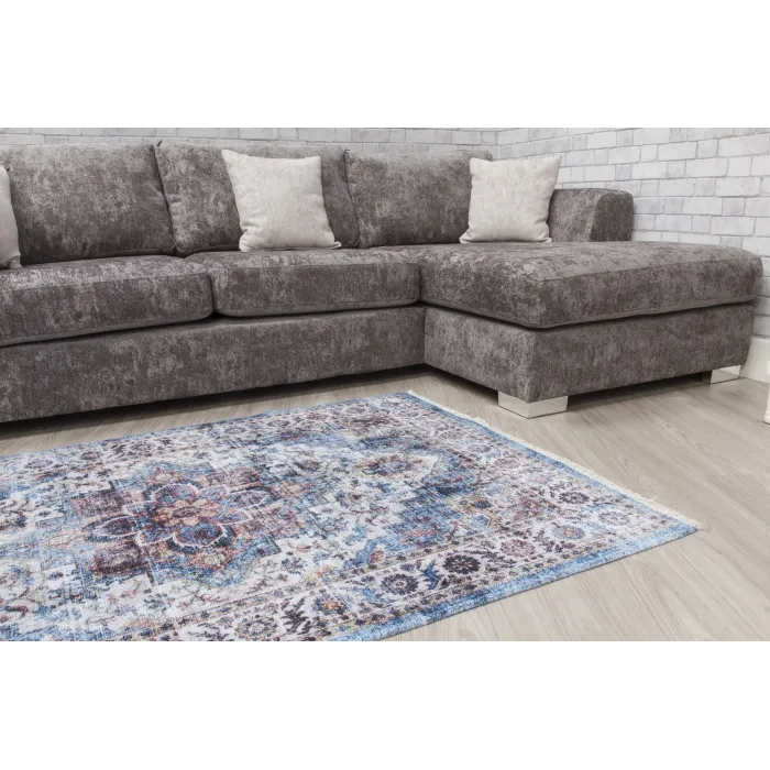 Modena Vita Rug - Blue Cream | Murphy Furniture