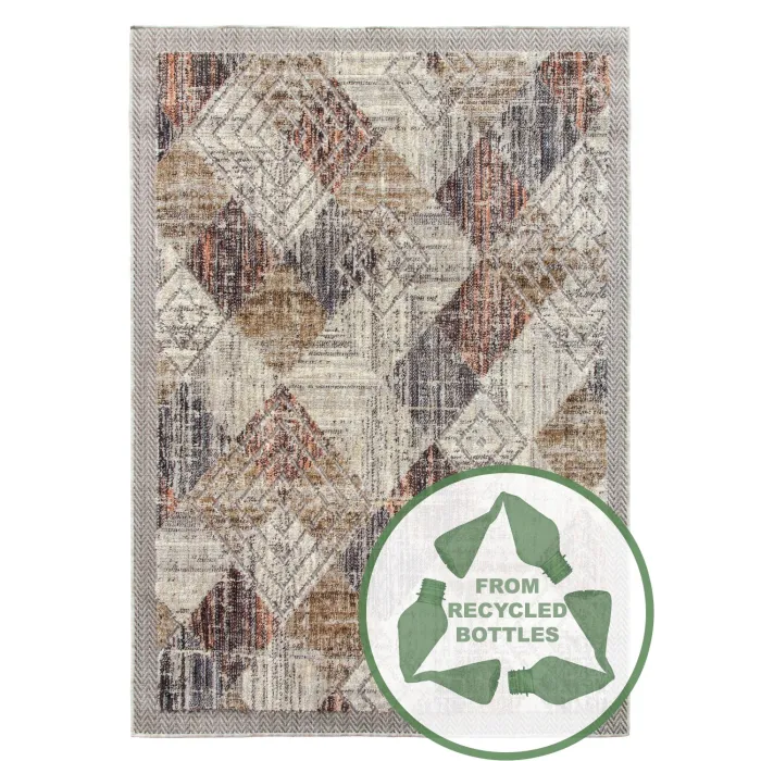 Revive Rhomba Rug - Beige/Cream | Murphy Furniture