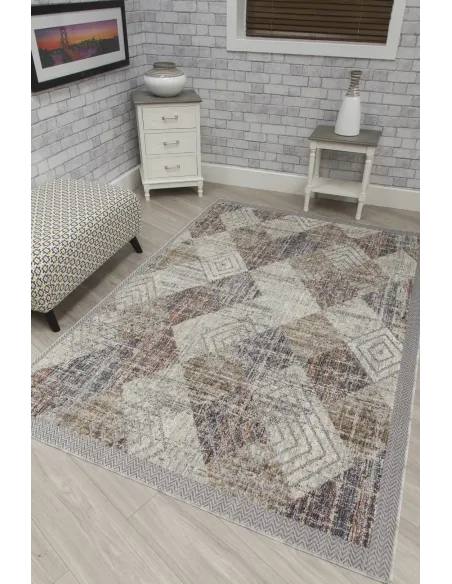 Revive Rhomba Rug - Beige/Cream | Murphy Furniture