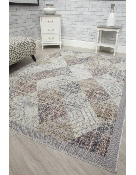 Revive Rhomba Rug - Beige/Cream | Murphy Furniture