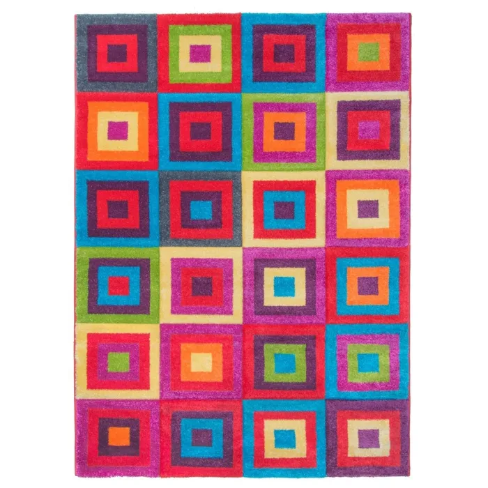 Candy Squares Rug - Multicolour | Murphy Furniture