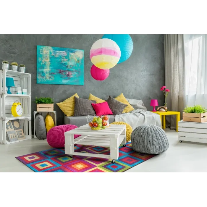 Candy Squares Rug - Multicolour | Murphy Furniture