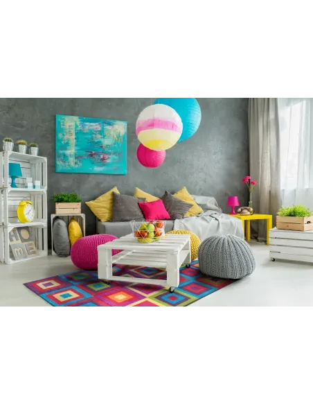 Candy Squares Rug - Multicolour | Murphy Furniture