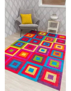 Candy Squares Rug - Multicolour | Murphy Furniture