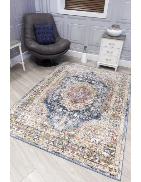 Boho Medallion Rug - Blue | Murphy Furniture