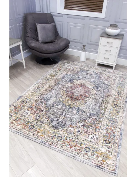 Boho Medallion Rug - Grey | Murphy Furniture
