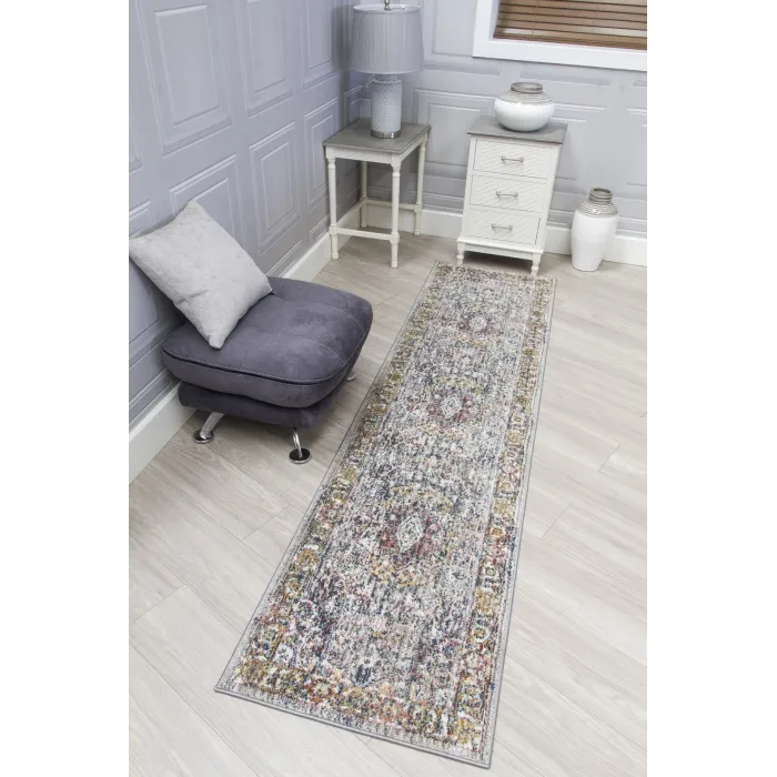 Boho Medallion Rug - Grey | Murphy Furniture