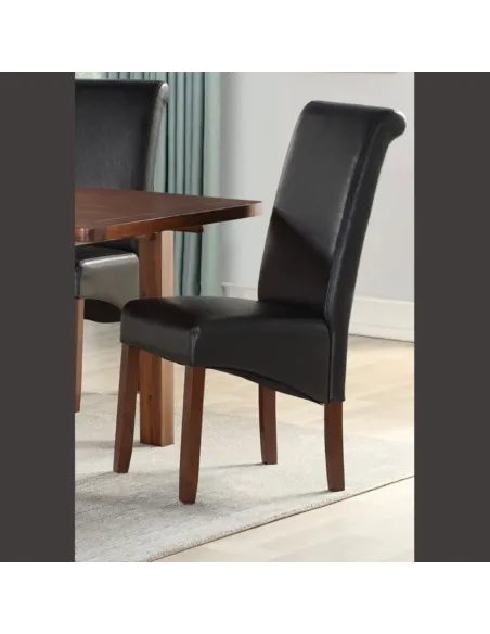 Sophie Dining Chair - Acacia/Black | Murphy Furniture