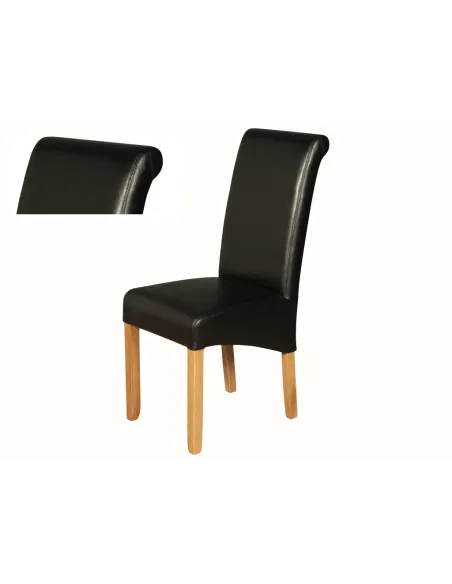 Sophie Dining Chair - Black/Oak | Murphy Furniture