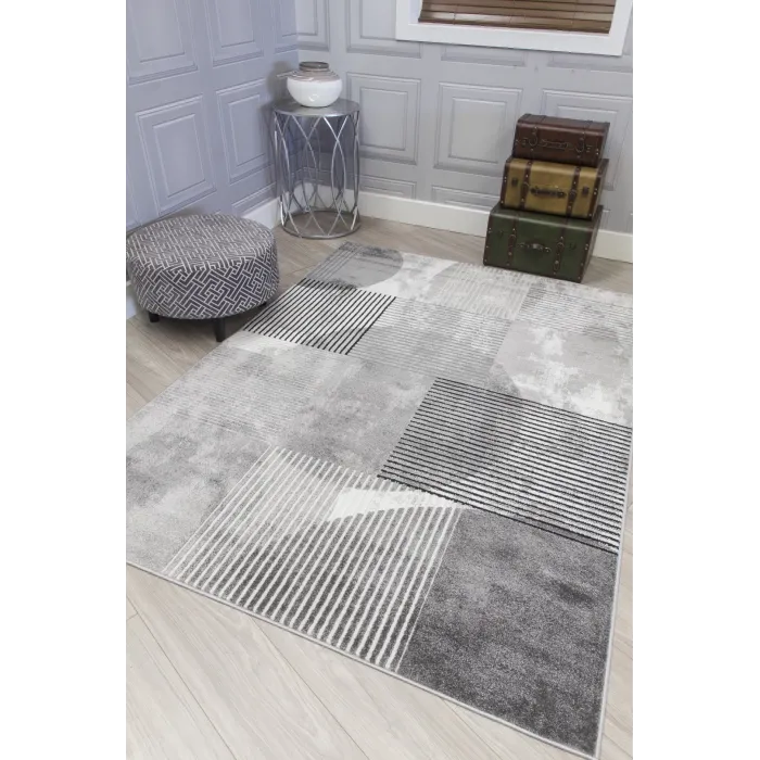 Casino Geo Rug - Grey | Murphy Furniture
