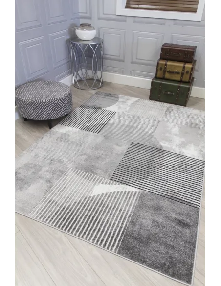 Casino Geo Rug - Grey | Murphy Furniture