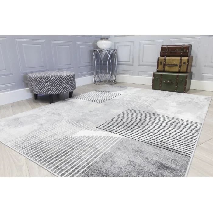 Casino Geo Rug - Grey | Murphy Furniture