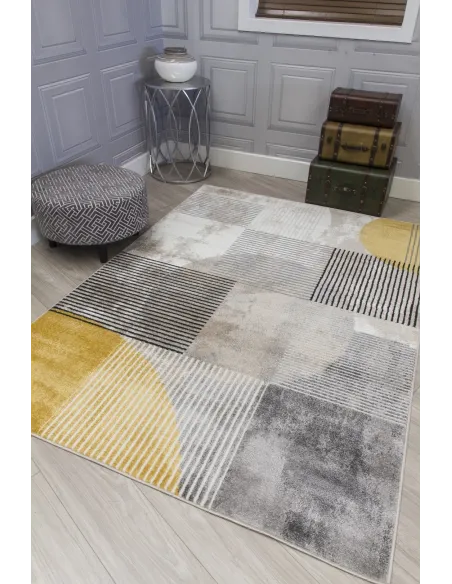 Casino Geo Rug - Ochre | Murphy Furniture