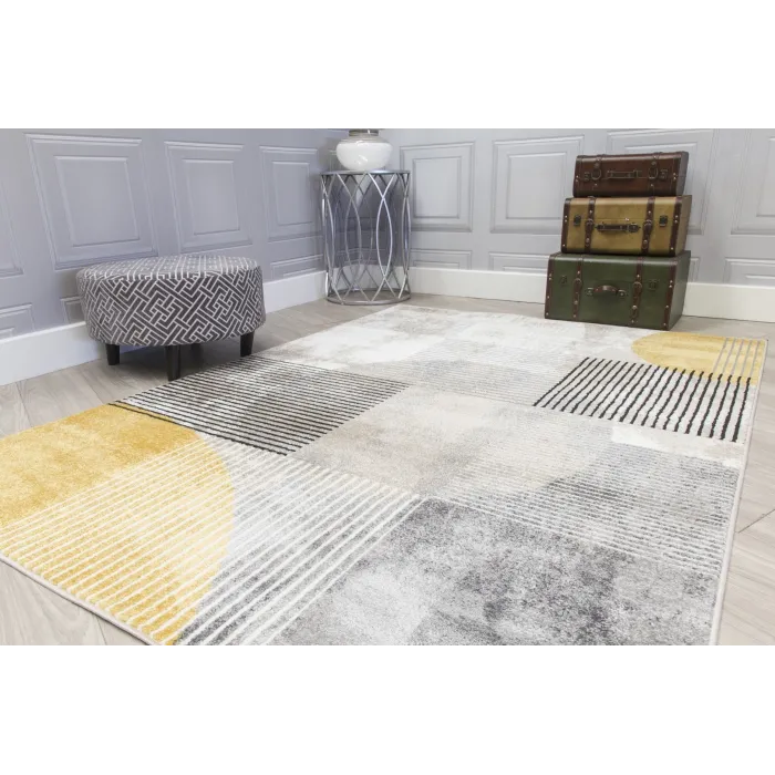 Casino Geo Rug - Ochre | Murphy Furniture