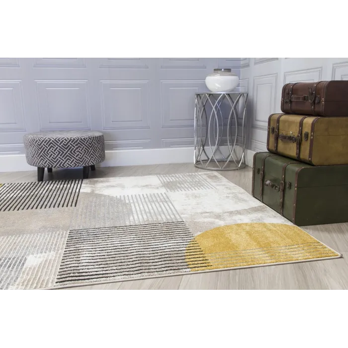 Casino Geo Rug - Ochre | Murphy Furniture