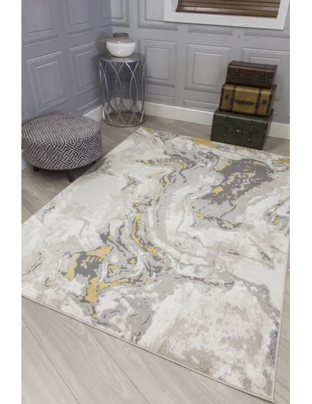 Casino Marble Rug - Ochre | Murphy Furniture