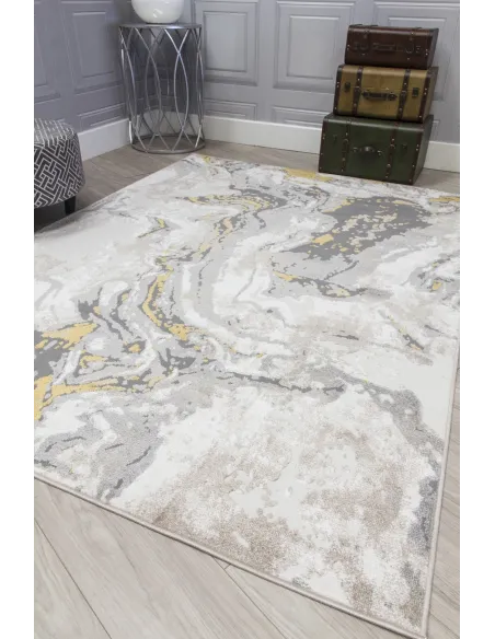 Casino Marble Rug - Ochre | Murphy Furniture