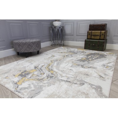 Casino Marble Rug - Ochre | Murphy Furniture