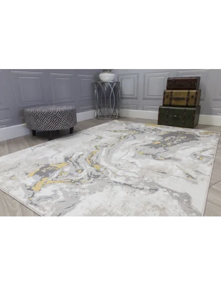 Casino Marble Rug - Ochre | Murphy Furniture