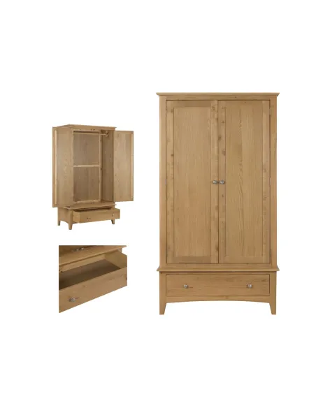 Kilkenny 2 Door Wardrobe - Oak | Murphy Furniture