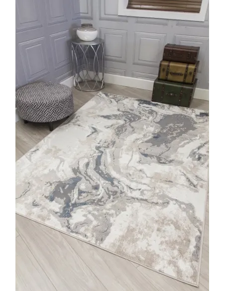 Casino Marble Rug - Blue | Murphy Furniture