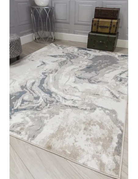 Casino Marble Rug - Blue | Murphy Furniture