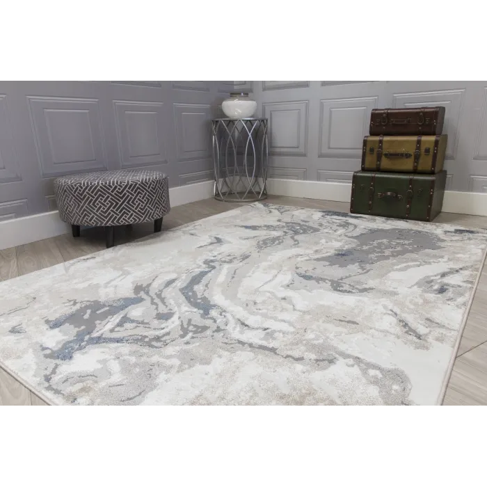 Casino Marble Rug - Blue | Murphy Furniture