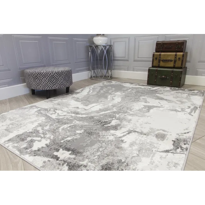 Casino Marble Rug - Grey | Murphy Furniture