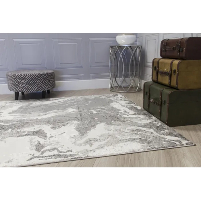 Casino Marble Rug - Grey | Murphy Furniture