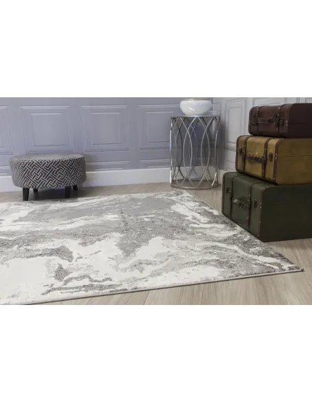 Casino Marble Rug - Grey | Murphy Furniture