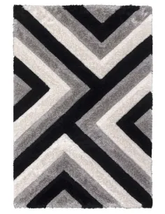 Luxus Cascade 3D Shaggy Rug - Grey | Murphy Furniture 2