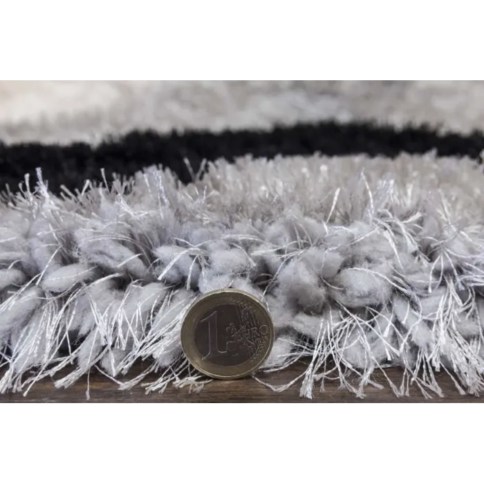 Luxus Cascade 3D Shaggy Rug - Grey | Murphy Furniture